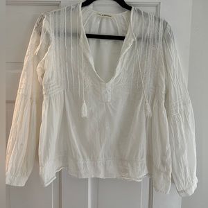 Ulla Johnson Bohemian White Blouse size 2